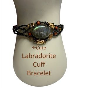 🤩Cute Labradorite Metal Cuff Bracelet